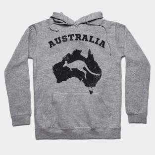 Australia Kangaroo Vintage Patriotic Map Hoodie